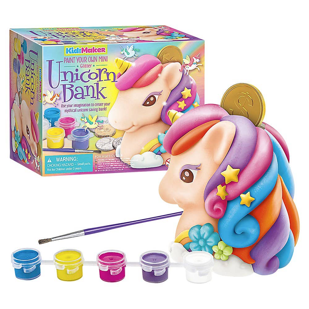 KidzMaker/Paint Your Own Mini Glitter Unicorn Bank