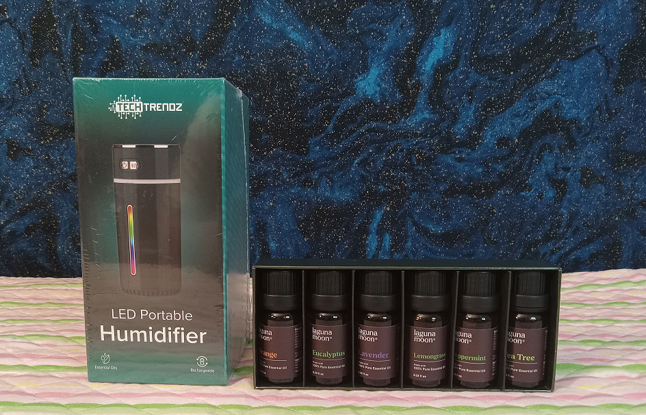 TechTrendz LED Portable Humidifier & Essential Oils