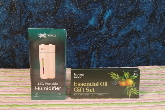 TechTrendz LED Portable Humidifier & Essential Oils