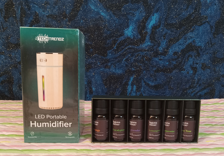 TechTrendz LED Portable Humidifier & Essential Oils